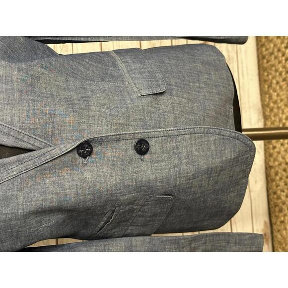 J. Crew classic preppy cotton chambray single-breasted 'Schoolboy' blazer Size 2 - Picture 4 of 10